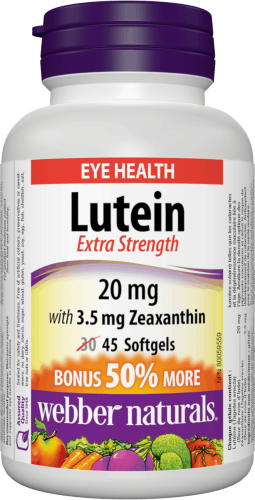 Webber Naturals - Lutein 20mg With 3.5mg Zeaxanthin | 45 Softgels