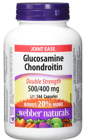 Webber Naturals Glucosamine Chondroïtine 500/400 mg Double Force | BONUS 120+24 Gélules
