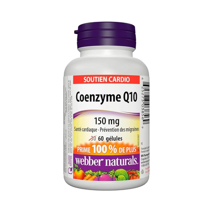 Webber Naturals - Coenzyme Q10 150 mg | BONUS 30+30 gélules