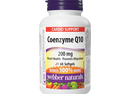 Webber - Naturals Coenzyme Q10 - 200 mg | BONUS 30+30 Softgels