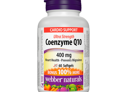 Webber Naturals - Coenzyme Q10 ultra-forte 400 mg | BONUS 30+30 gélules