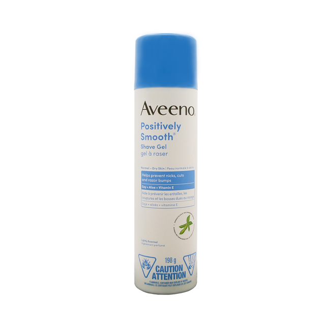 Aveeno - Gel à raser positivement doux avec aloès, soja et vitamine E | 198g