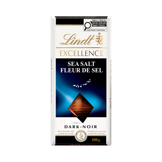 Lindt - Excellence Sea Salt Dark Chocolate Bar | 100 g