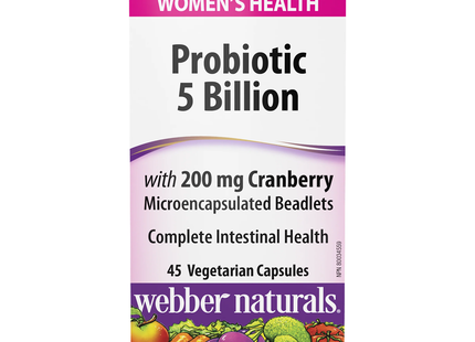 Webber Naturals - Women's Health Probiotic 5 Billion | 45 Vegetarian Capsules