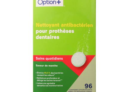 Option+ Antibacterial Denture Cleanser | 96 Tablets