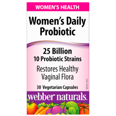 Webber Naturals - Women's Daily Probiotic - 25 Billion - 10 Probiotic Strains | 30 Vegetarian Capsules