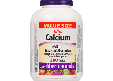 Webber Naturals - Ultra Calcium 650 mg Enhanced Absorption | 280 Tablets