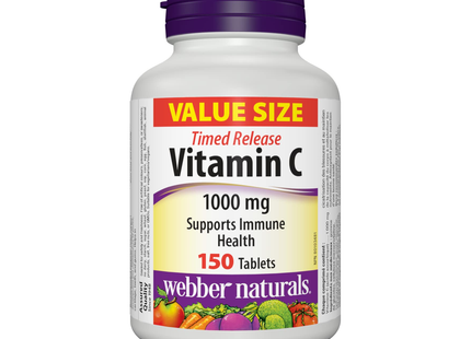 Webber Naturals - Vitamine C à libération prolongée 1000 mg | 150 comprimés