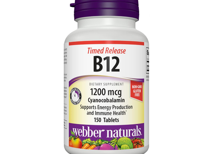 Webber Naturals - Vitamine B12 1200 mcg | 150 comprimés
