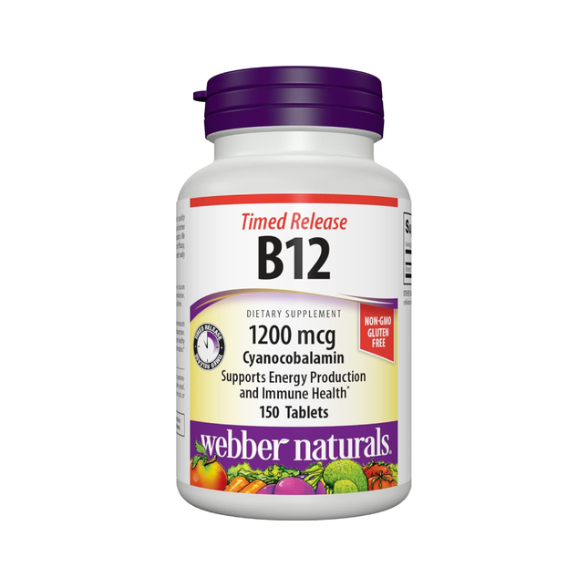 Webber Naturals - Vitamine B12 1200 mcg | 150 comprimés
