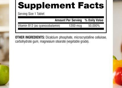 Webber Naturals - Vitamine B12 1200 mcg | 150 comprimés