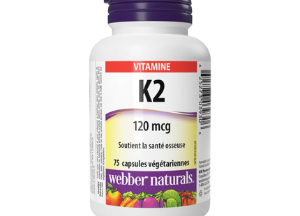 Webber Naturals – Vitamine K2 | 75 gélules végétariennes