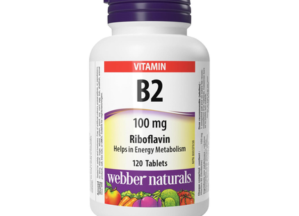 Webber Naturals - Vitamin B2 Riboflavin | 120 Tablets