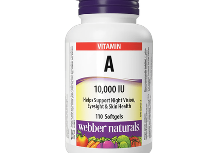 Webber Naturals - Vitamin A 10000 IU | 110 Softgels
