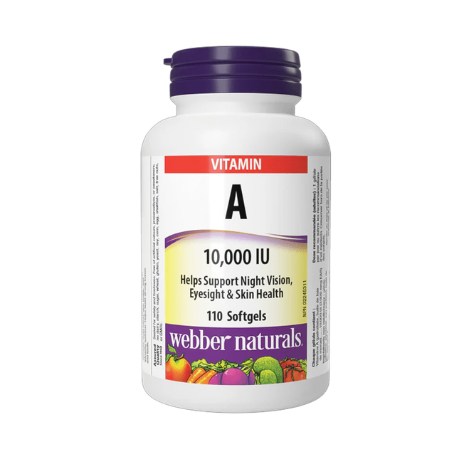 Webber Naturals - Vitamin A 10000 IU | 110 Softgels