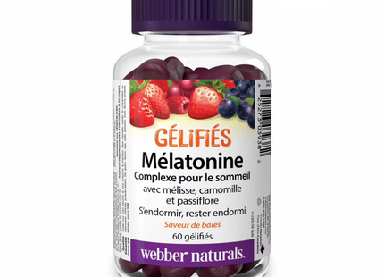 Webber Naturals - Melatonin Sleep Complex, Berry Flavour | 60 Gummies