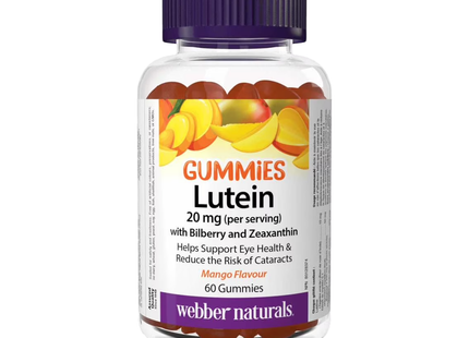 Webber Naturals - Lutein Gummies 20 mg With Bilberry & Zeaxanthin, Mango | 60 Gummies