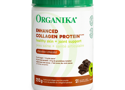 Organika - Enhanced Collagen Protein, Chocolate | 252 g