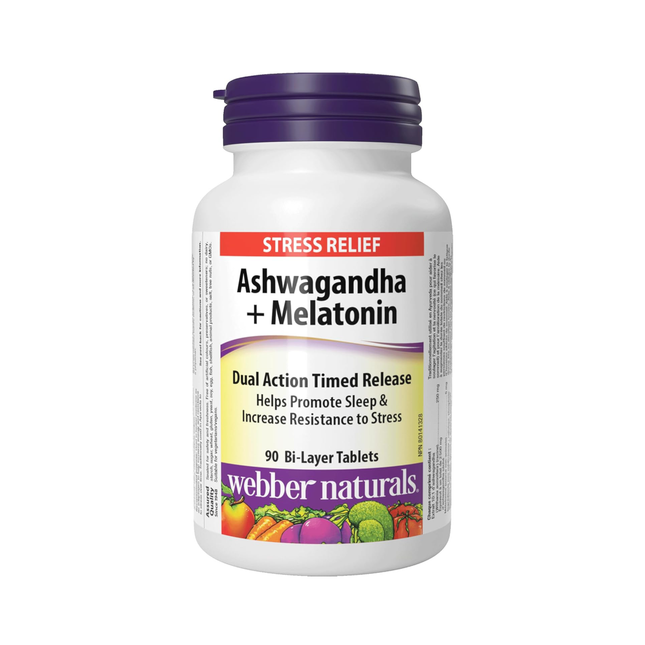 Webber Naturals - Ashwagandha + Melatonin | 90 Tablets