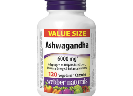 Webber Naturals - Ashwagandha 6000 mg | 120 Gélules