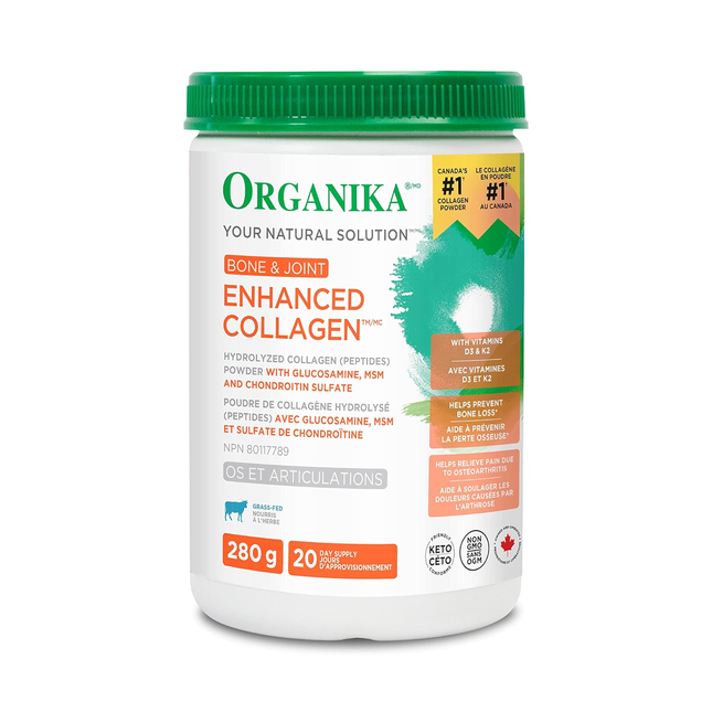 Organika - Collagène enrichi pour les os et les articulations | 280 g