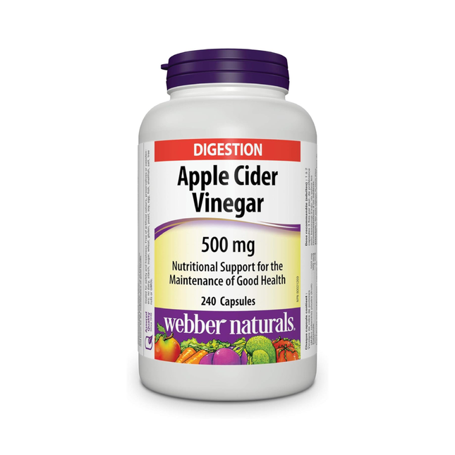 Webber Naturals - Vinaigre de cidre 500 mg | 240 capsules