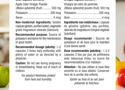 Webber Naturals - Vinaigre de cidre 500 mg | 240 capsules