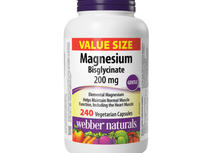 Webber Naturals - Magnésium 200 mg | 240 gélules