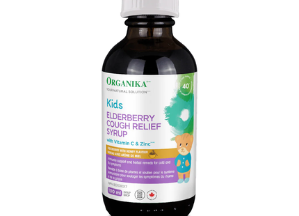 Organika - Kids Elderberry Cough Relief Syrup, Elderberry & Honey Flavour | 100 mL