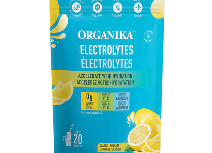 Organika - Electrolytes, Classic Lemonade | 20 Sachets