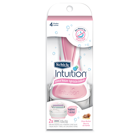 Rasoir à mousse et à raser hydratant avancé Schick Intuition | 2 Cartouches + 1 Rasoir