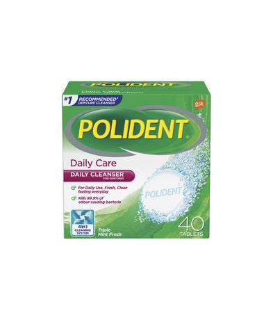Polident Daily Care Daily Cleanser for Dentures | 40 Tablets