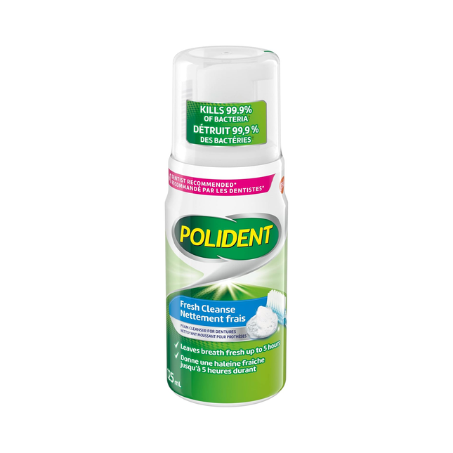 Polident - Fresh Cleanse Foaming Cleanser for Dentures | 125 mL