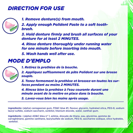 Polident - Daily Cleanser Paste for Dentures | 90 mL