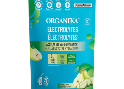 Organika - Électrolytes Concombre Poire | 20 sachets x 3,5 g
