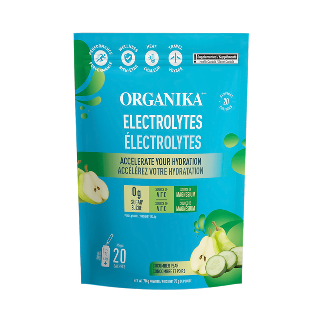 Organika - Électrolytes Concombre Poire | 20 sachets x 3,5 g