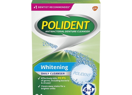 Polident - Whitening Daily Cleanser for Dentures | 84 Tablets