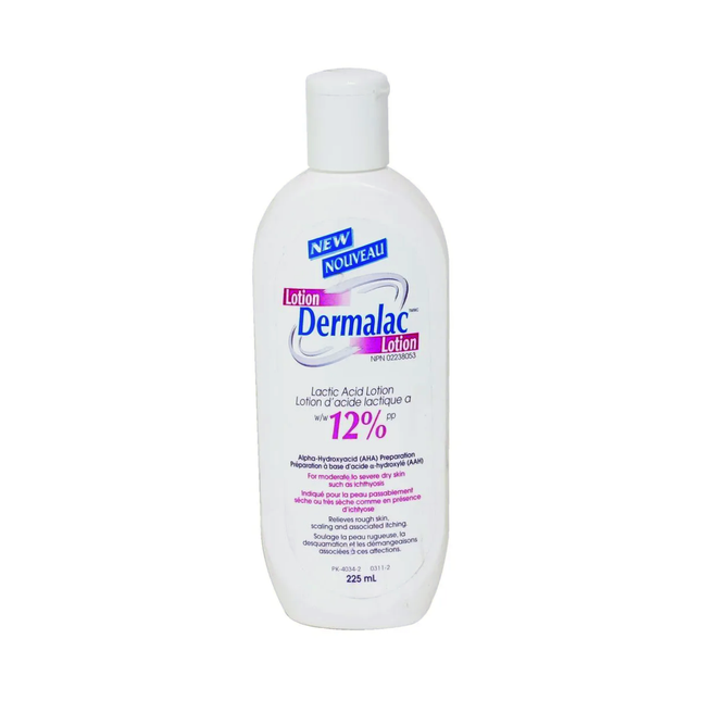 Dermalac - Lotion à l'acide lactique avec 12 % d'acide alpha-hydroxy | 225 ml