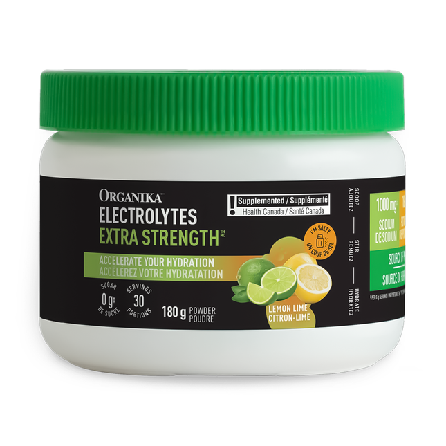 Organika - Electrolytes Extra-Strength, Lemon Lime | 180 g