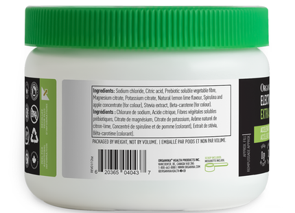 Organika - Electrolytes Extra-Strength, Lemon Lime | 180 g