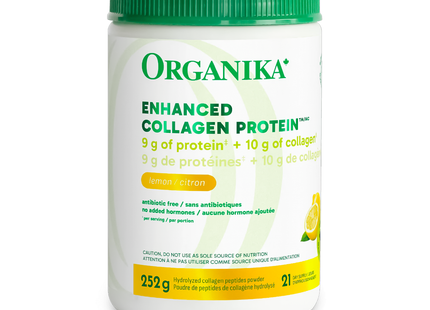 Organika - Enhanced Collagen Protein, Lemon | 252 g
