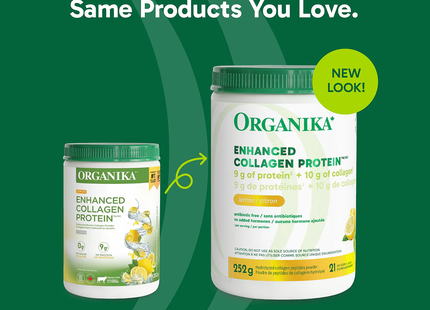 Organika - Enhanced Collagen Protein, Lemon | 252 g