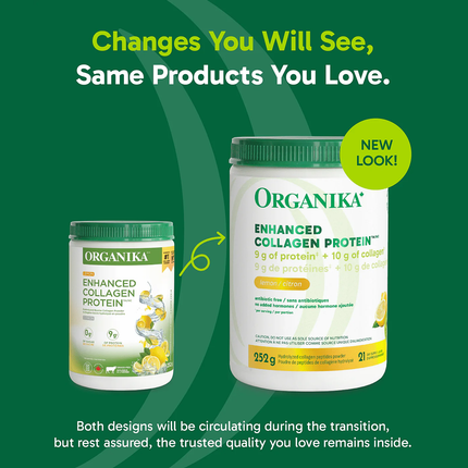 Organika - Enhanced Collagen Protein, Lemon | 252 g