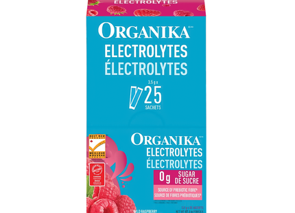Organika - Electrolytes Satchets, Wild Raspberry | 3.5 g x 25
