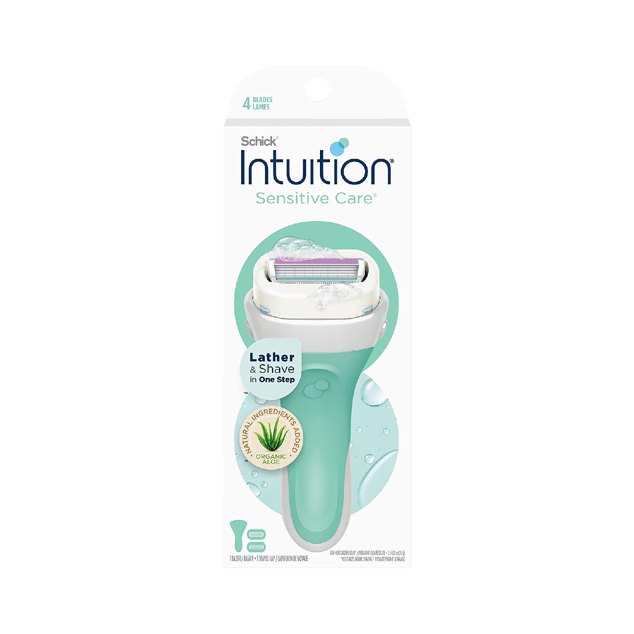 Schick - Intuition Pure Nourishment Razor, Organic Aloe | Razor + 2 Re ...