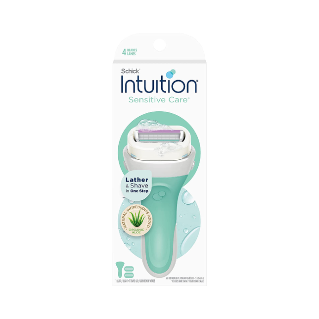 Schick - Rasoir Intuition Pure Nourishment, aloès bio | Rasoir + 2 recharges