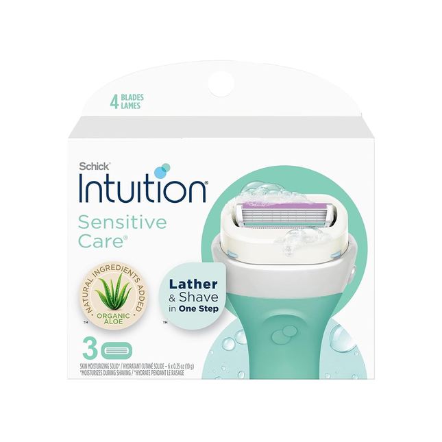 Schick Intuition - Soin Sensible à l'Aloe Vera Bio | 3 Recharges