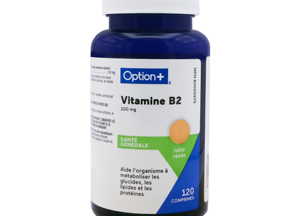 Option+ Vitamin B2 100 mg | 120 Tablets