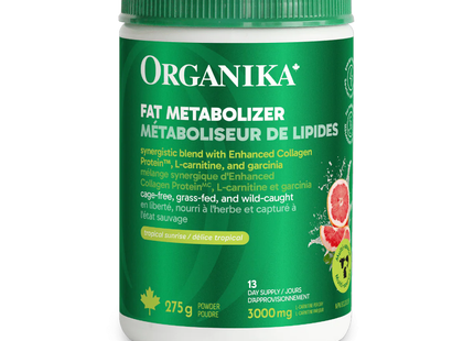 Organika - Metaboost Fat Metabolizing Complex Collagen Powder, Tangy-Sweet Grapefruit | 275 g