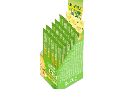 Organika - Electrolytes Liver Care, Lemon Honey Ginger | 25 Satchets x 6 g